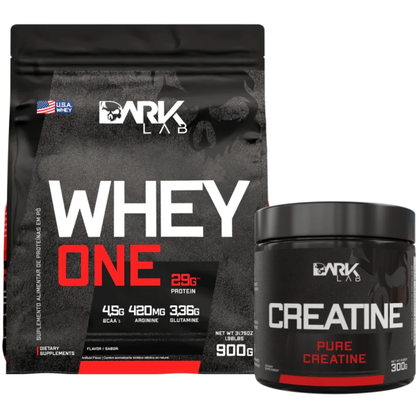 KIT Whey Protein One Refil 900g + Creatina Monohidratada Pura 300g
