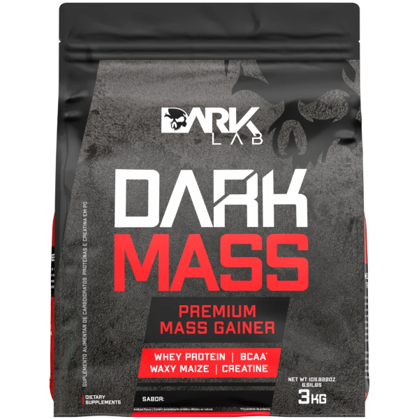 Hipercalórico Dark Mass 3kg - Whey Protein, Creatina, BCAA