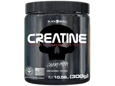 Creatina Black Skull em Pó 300g sem Sabor