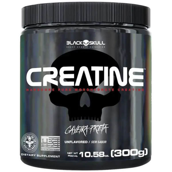 Creatina Black Skull em Pó 300g sem Sabor