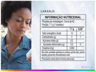 Creatina Mono-hidratada Carbo Fuel 300g – 48 Doses – Sabor Laranja - Imagem 2