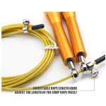 High Fast Speed Rope Wire Rope Jump Skipping Black Rope Aluminum Handle Adjustable Steel For Fitness with Durable Opp Bag - Imagem 5
