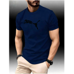 New Summer Luxury Men's Fashion Fox Leopard Print T-shirt Crewneck Casual Trend Y2K High-end High Quality Fitness Sports T-shirt - Imagem 4