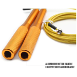 High Fast Speed Rope Wire Rope Jump Skipping Black Rope Aluminum Handle Adjustable Steel For Fitness with Durable Opp Bag - Imagem 4
