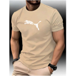 New Summer Luxury Men's Fashion Fox Leopard Print T-shirt Crewneck Casual Trend Y2K High-end High Quality Fitness Sports T-shirt - Imagem 6