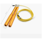 High Fast Speed Rope Wire Rope Jump Skipping Black Rope Aluminum Handle Adjustable Steel For Fitness with Durable Opp Bag - Imagem 2