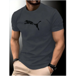 New Summer Luxury Men's Fashion Fox Leopard Print T-shirt Crewneck Casual Trend Y2K High-end High Quality Fitness Sports T-shirt - Imagem 2